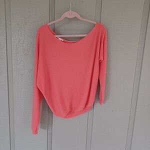 Minnie Rose Cashmere Off The Shoulder Sweater Size XS Women Preppy Pullover